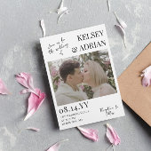 米国のモダンタイポグラフィ写真結婚に参加 招待状