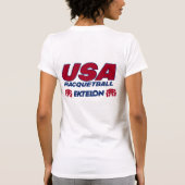 米国のラケットボールの女性Tシャツ Tシャツ (裏面)