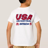 米国のラケットボールはTシャツをからかいます Tシャツ (裏面)