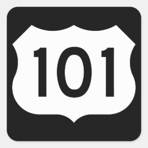 米国のルート101の印 スクエアシール