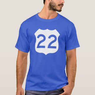 米国のルート22の印 Tシャツ