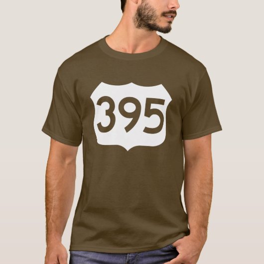 米国のルート395の印 Tシャツ (正面)