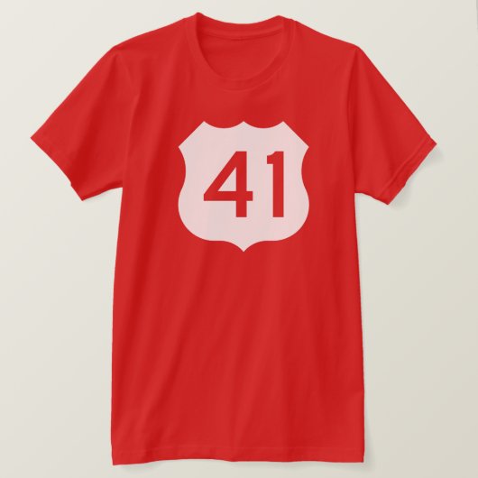 米国のルート41の印 Tシャツ (デザイン正面)