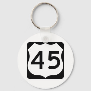 米国のルート45の印 キーホルダー