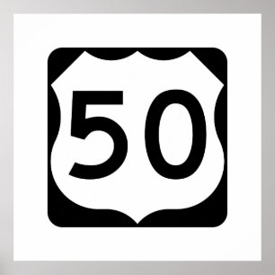 米国のルート50の印 ポスター