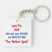 米国のルート66すべての8つの州のバニティー・プレート キーホルダー (裏面)