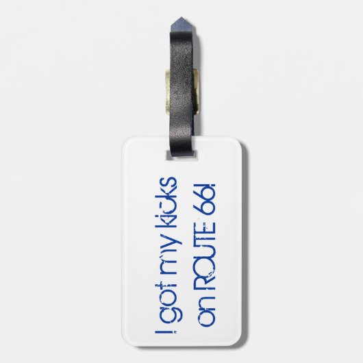 米国のルート66すべての8つの州のバニティー・プレート ラゲッジタグ (裏面縦)