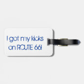 米国のルート66すべての8つの州のバニティー・プレート ラゲッジタグ (裏面横)