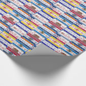 米国のルート66のナンバープレート ラッピングペーパー (角)