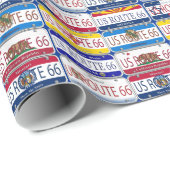 米国のルート66のナンバープレート ラッピングペーパー (ロールコーナー)