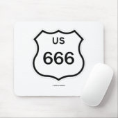 米国のルート666の盾の印(交通機関の印) マウスパッド (マウス)