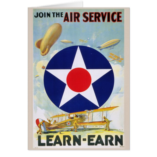 米国のヴィンテージは航空業務を学得ますキャンバスを結合します (正面)