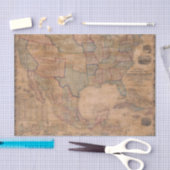 米国のヴィンテージマップの分離 薄葉紙 (クラフト)