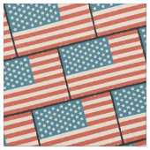 米国のヴィンテージ国旗を持つパターン ファブリック (クローズアップ)