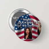 米国の上院議員米国ボタンのためのTammy Duckworth 缶バッジ (正面&裏面)