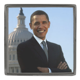 米国の上院議員、第44回アメリカの大統領、バラク・オバマ ガンメタルラペルピン