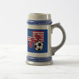 米国の世界のサッカーファンのTシャツ ビールジョッキ
