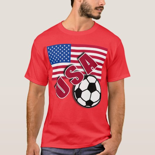 米国の世界のサッカーファンのTシャツ Tシャツ (正面)