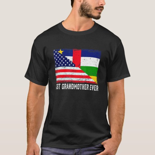 米国の中央アフリカ共和国国旗のグ最高のンダム Tシャツ (正面)