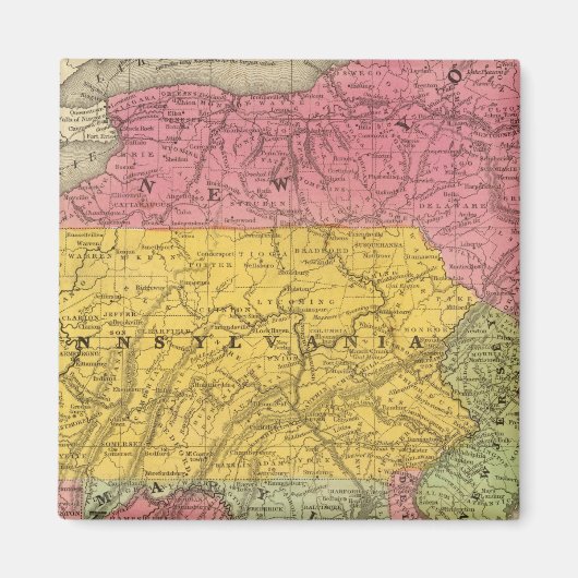 米国の中州 マグネット (正面)