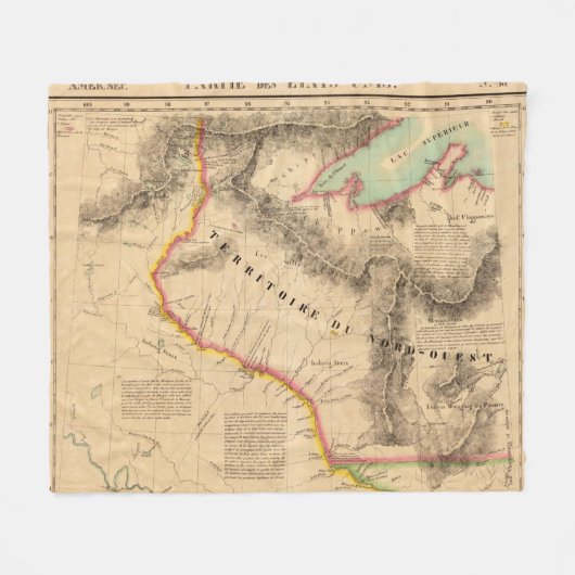 米国の中間の西41 フリースブランケット (正面(横))