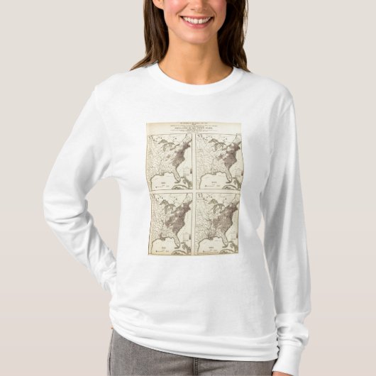 米国の人口1790-1820年 Tシャツ (正面)