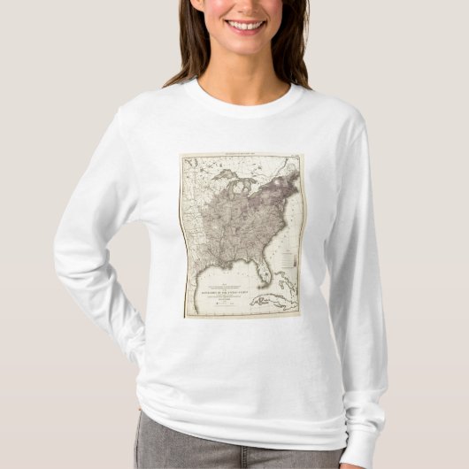 米国の人口1850年 Tシャツ (正面)