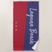 米国の個人用設定 ビーチタオル (正面)