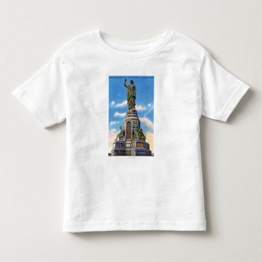 米国の先祖への国有記念物の眺め トドラーTシャツ (正面)