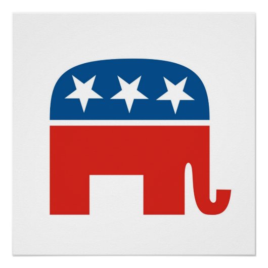 米国の共和党パーティー象 ポスター (正面)