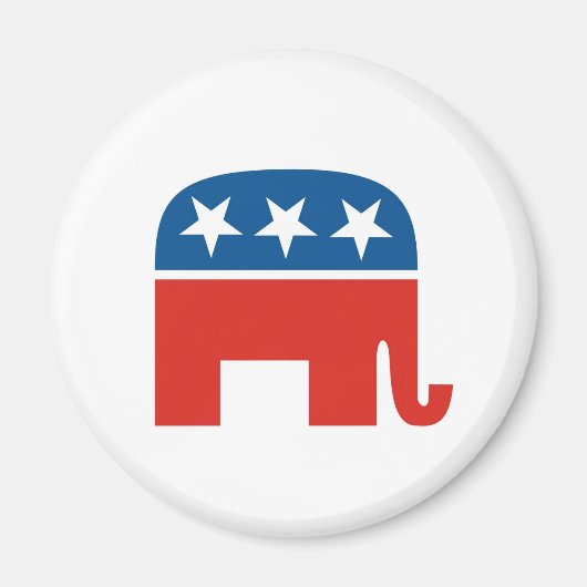 米国の共和党パーティー象 マグネット (正面)