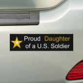 米国の兵士の誇り高い娘 バンパーステッカー (車上)