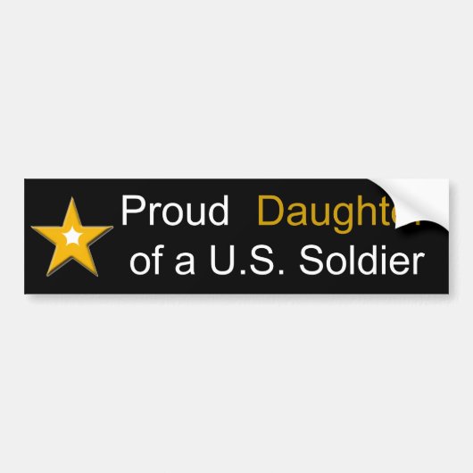 米国の兵士の誇り高い娘 バンパーステッカー (正面)