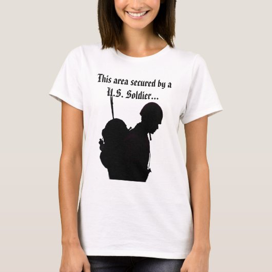 米国の兵士のTシャツによって保証されるこの区域 Tシャツ (正面)