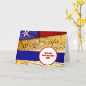 米国の写真の憲法 カード (黄色い花)