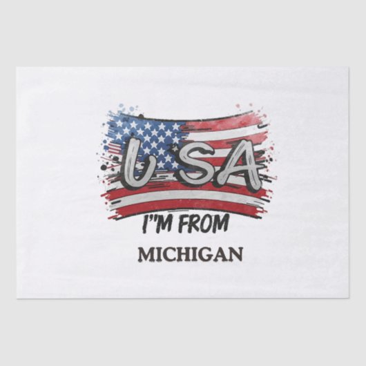 米国の出身はミシガン 薄葉紙 (正面)