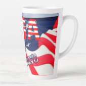米国の勇敢な国旗の故郷 カフェラテマグ (右)