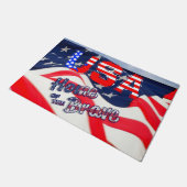 米国の勇敢な国旗の故郷 ドアマット (アングル)