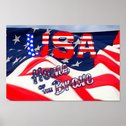 米国の勇敢な国旗の故郷 ポスター (正面)