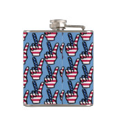 米国の勝利サイン フラスク (裏面)