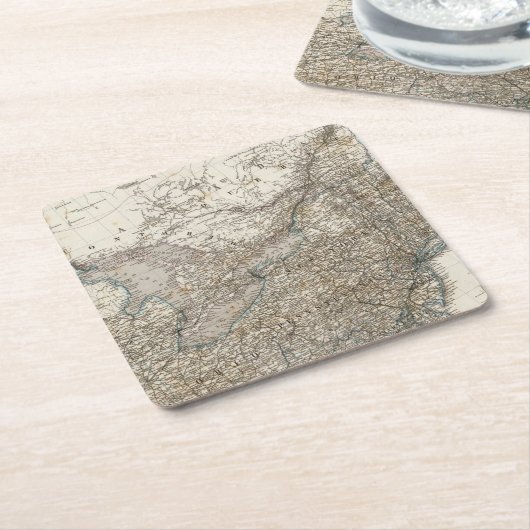 米国の北の東 スクエアペーパーコースター (アングル)