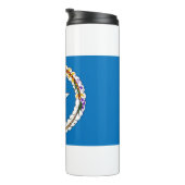 米国の北マリアナ州旗とサーマルタンブラー タンブラー (回転右)