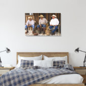 米国の北米。カウボーイリラックスズと キャンバスプリント (インサイチュ (寝室))