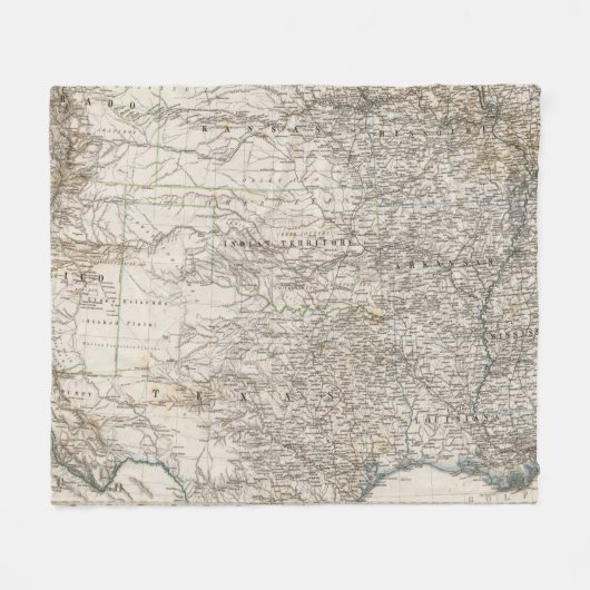 米国の南インドの領域 フリースブランケット (正面(横))