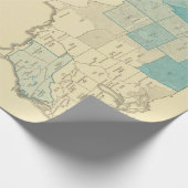 米国の古い金ゴールド採鉱マップ(1883) ラッピングペーパー (角)