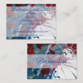 米国の名刺愛国心が強い自由の女神 名刺 (正面/裏面)