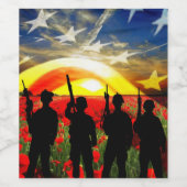 米国の名誉 ワインラベル (シングルラベル)