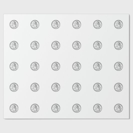 米国の四分の一硬貨 ラッピングペーパー (フラット)