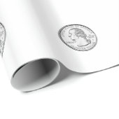 米国の四分の一硬貨 ラッピングペーパー (ロールコーナー)
