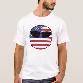 米国の国の球 Tシャツ